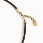 Short leather charm necklace