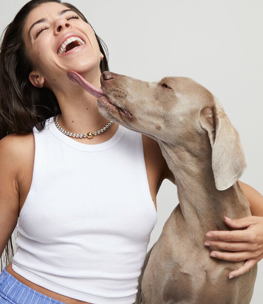 Collier &agrave; billes plaqu&eacute; or 18 carats avec une boule grande au centre, Or, large