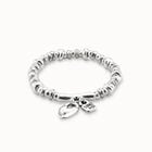 Beaded stretch bracelet with charms