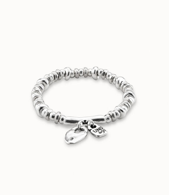 Beaded stretch bracelet with charms