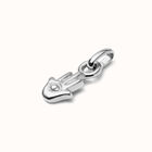 Charm placcato argento Sterling a forma di mano di Fatima.