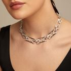 Multi strand chain necklace with topaz