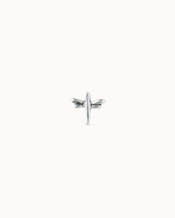 Sterling silver-plated dragonfly piercing