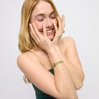 Double green leather birthstone bracelet with eye