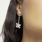 Drop earrings with a butterfly-shaped ornament