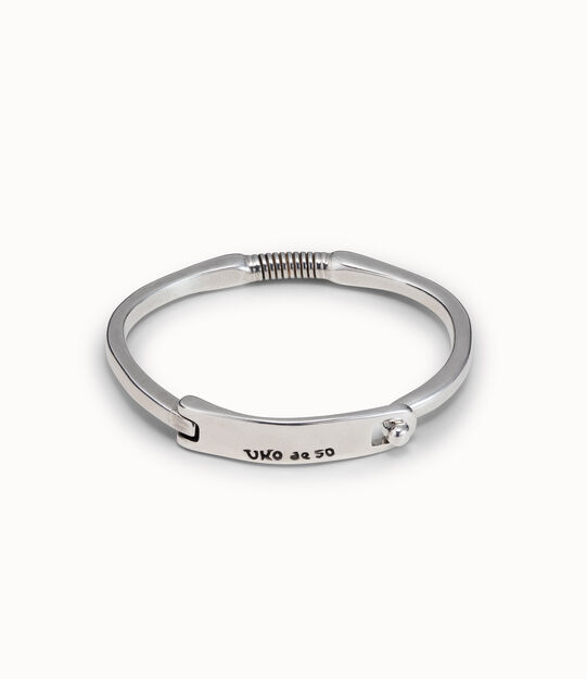 Pulsera rígida bañada en plata de ley