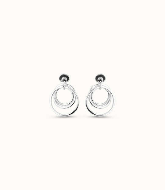 Sterling silver-plated irregular hoop earrings