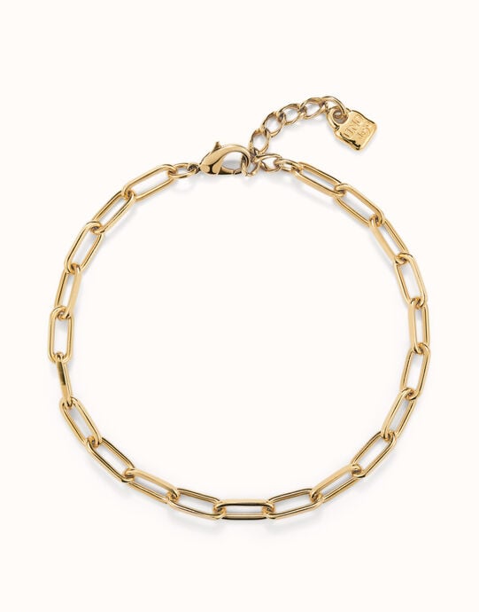 Cadena ba&ntilde;ada en oro 18k con eslabones