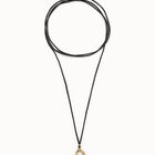 Long pendant and central heart with black crystal
