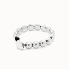 Leather bracelet with small round beads