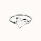 Bangle bracelet with heart detail