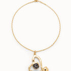 Midsize chain pendant necklace with a large heart