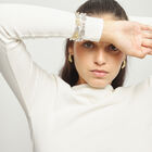 Link bracelet with cylindrical pieces
