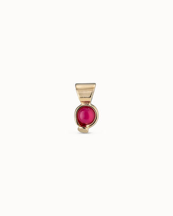 18K gold-plated charm with Agate stone