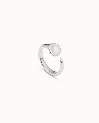 Sterling silver-plated nail shaped ring