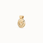 Charm coraz&oacute;n ba&ntilde;ado en oro de 18k