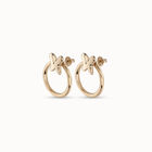 Pendientes ba&ntilde;ados en oro 18K con mariposa separable del aro