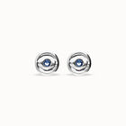 Stud earrings with blue crystal
