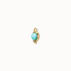 Colgante para arete ba&ntilde;ado en oro de 18k de c&iacute;rculo y cristal