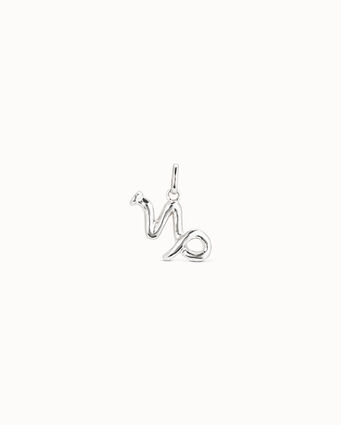 Sterling silver-plated Capricorn shaped charm