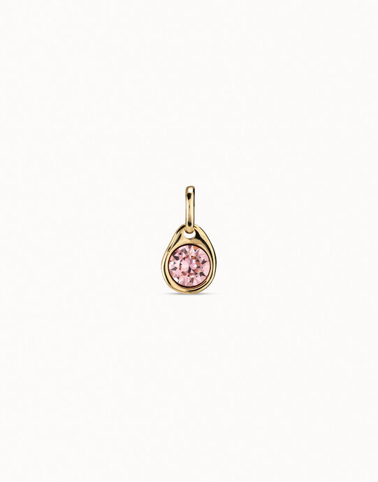 Charm with a pink crystal