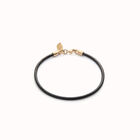 Leather charm bracelet with clasp
