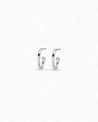 Boucles d’oreilles plaquées argent en forme d’anneaux