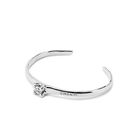 Cuff bracelet with blue cubic zirconia