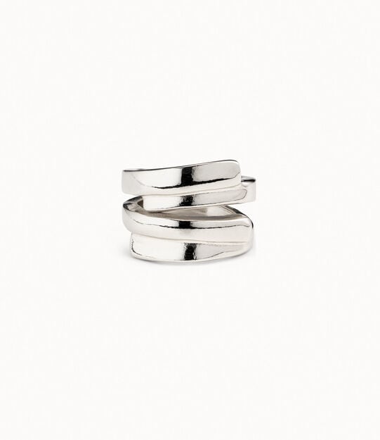 Anillo irregular bañado en plata de ley