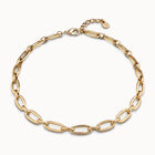 Short oval link chain necklace
