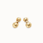 Drop earrings with two beads