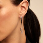Drop leather earrings