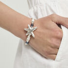 Elastic bracelet with blue crystals and starfish