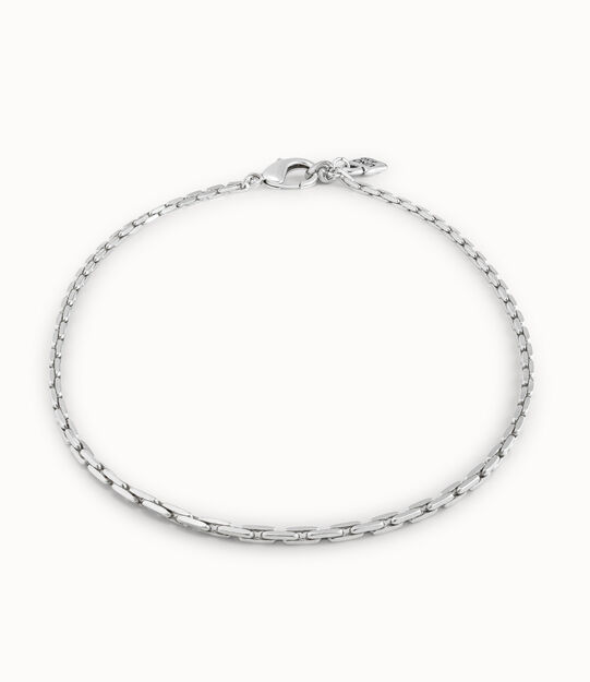 Sterling silver-plated link necklace
