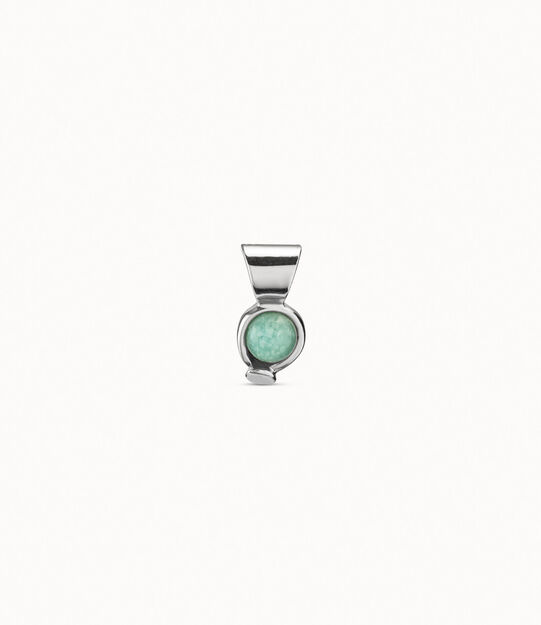 Charm en plata de ley y piedra amazonita