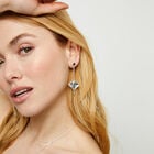 Manta ray-shaped drop earrings