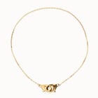 Necklace with interlaced carabiner detail