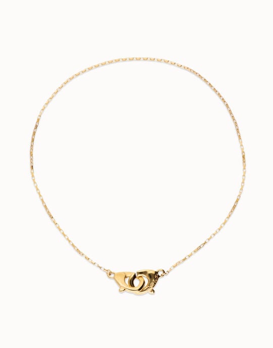 Necklace with interlaced carabiner detail