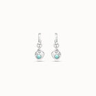 Hoop earrings with turquoise murano glass