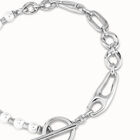 Short link chain necklace with pearls