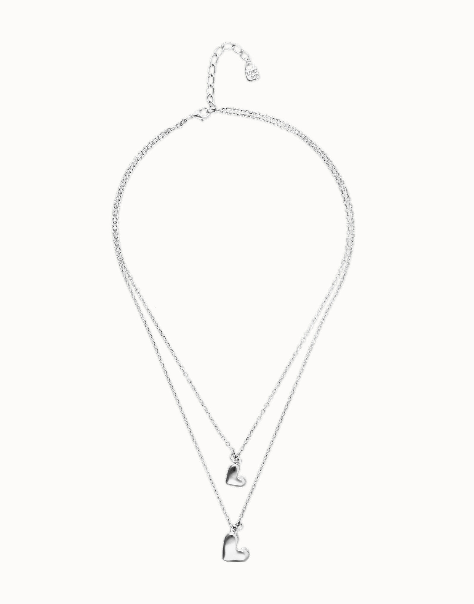 Long adjustable chain necklace with two hearts | UNOde50 United States