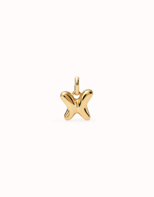 Colgante mariposa ba&ntilde;ado en oro 18k