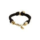 Leather bracelet with two drops