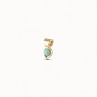 Charm placcato oro 18k e pietra amazzonite