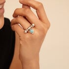 Wide ring with textured finish