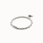 Beaded  stretch bracelet with heart and black crystal