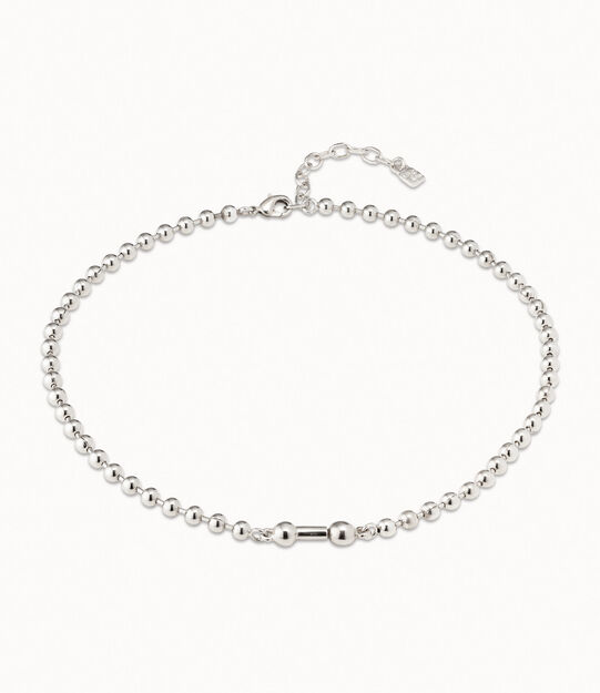 Collar corto bañado en plata de ley