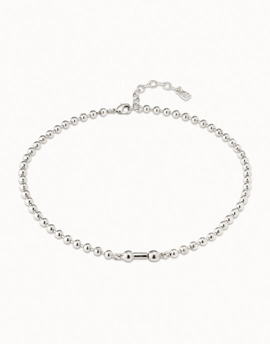 Short beaded chain charm necklace