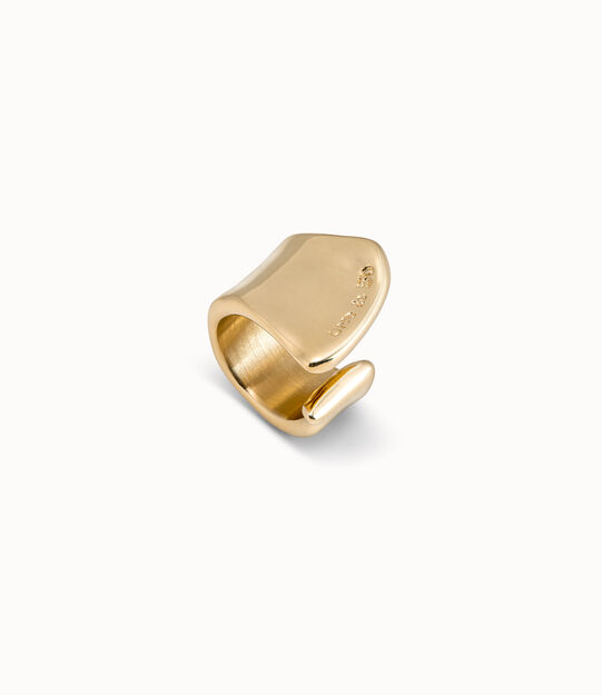 Anillo hendidura bañado oro de 18k