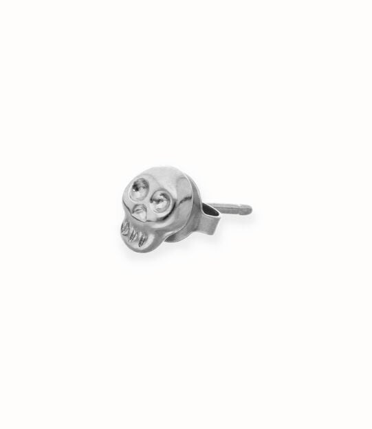 Skull single stud earring